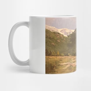 Warm Snowtop Mountain Oil Painting Mug